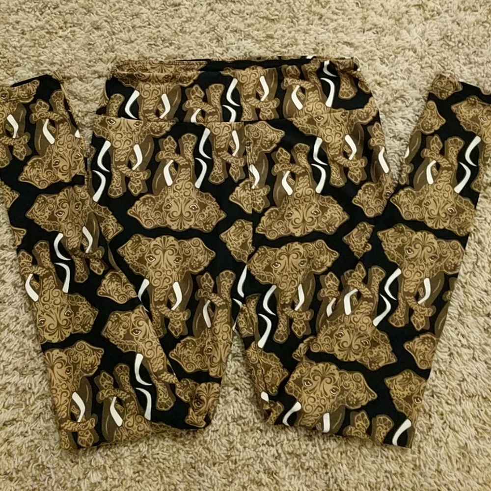 OS Lularoe leggings, elephants, new